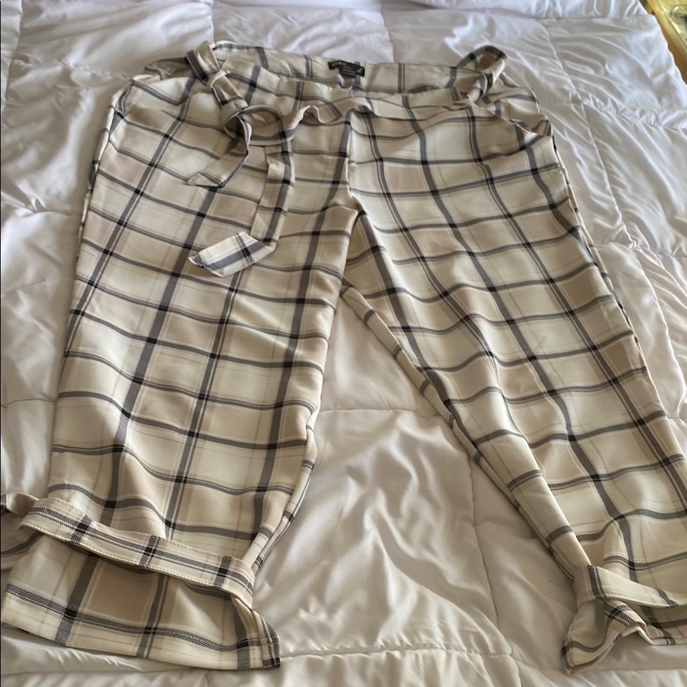 Like an Angel Tan and Black Boot Cut Flare Pants